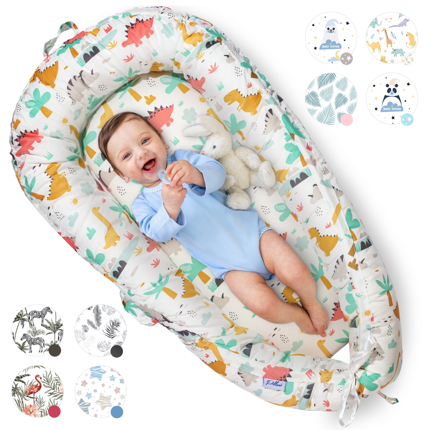 2023 New Style Cotton Fabric Floor Seat Newborn Lounger Baby Bed