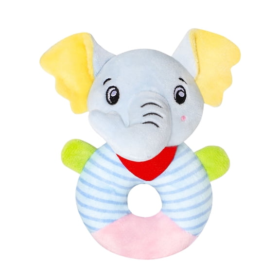 Baby Lovey Elephant Soft Rattle Toy, Plush Stuffed Animal for Newborn Soft Over 0 Months (Elephant, 5.12 Inches)