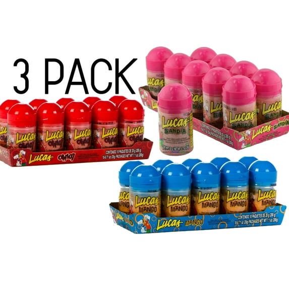 Baby Lucas 3 Pack | 3 Variety Packs | 30 pieces | Lucas Baby Mango, Lucas Baby Sandia, Lucas Baby Chamoy