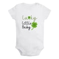 thumbnail image 1 of Baby Lucky Little Baby Funny Rompers Newborn Baby Bodysuits Infant Jumpsuits Kids Cotton Graphic One-Piece Outfits, 1 of 5