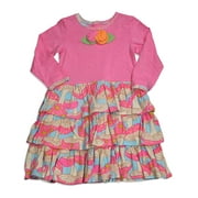 Baby Lulu - Baby Girls Long Sleeve Ana Dress 30356-9Months (Ava Dress Mushroom)