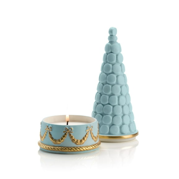 Baby Macarons Pyramid Scented Candle Turquoise -Luxury Home Decor-Perfect for your Registry.