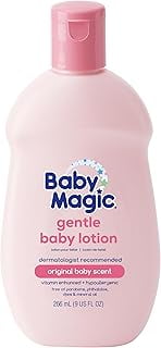 Baby Magic Gentle Baby Lotion 9oz Vitamins & Aloe Free of Parabens, Phthalates, Sulfates and Dyes, Camellia Oil & Marshmallow Root, 9oz (Pack of 1)