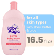Baby Magic Gentle Lotion with Original Baby Scent, Free of Parabens, Mineral Oil, 16.5 fl oz