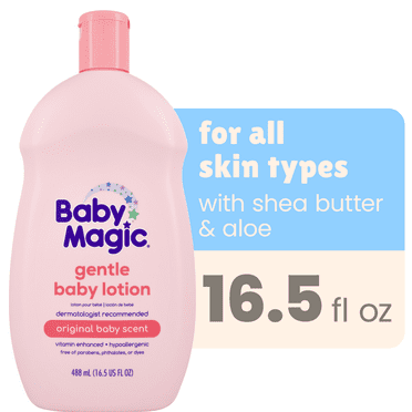 Baby Magic Gentle Lotion with Original Baby Scent, Free of Parabens, Mineral Oil, 16.5 fl oz