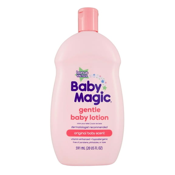 Baby Magic Gentle Lotion with Original Baby Scent for Dry Skin, Mineral Oil, 20 fl oz