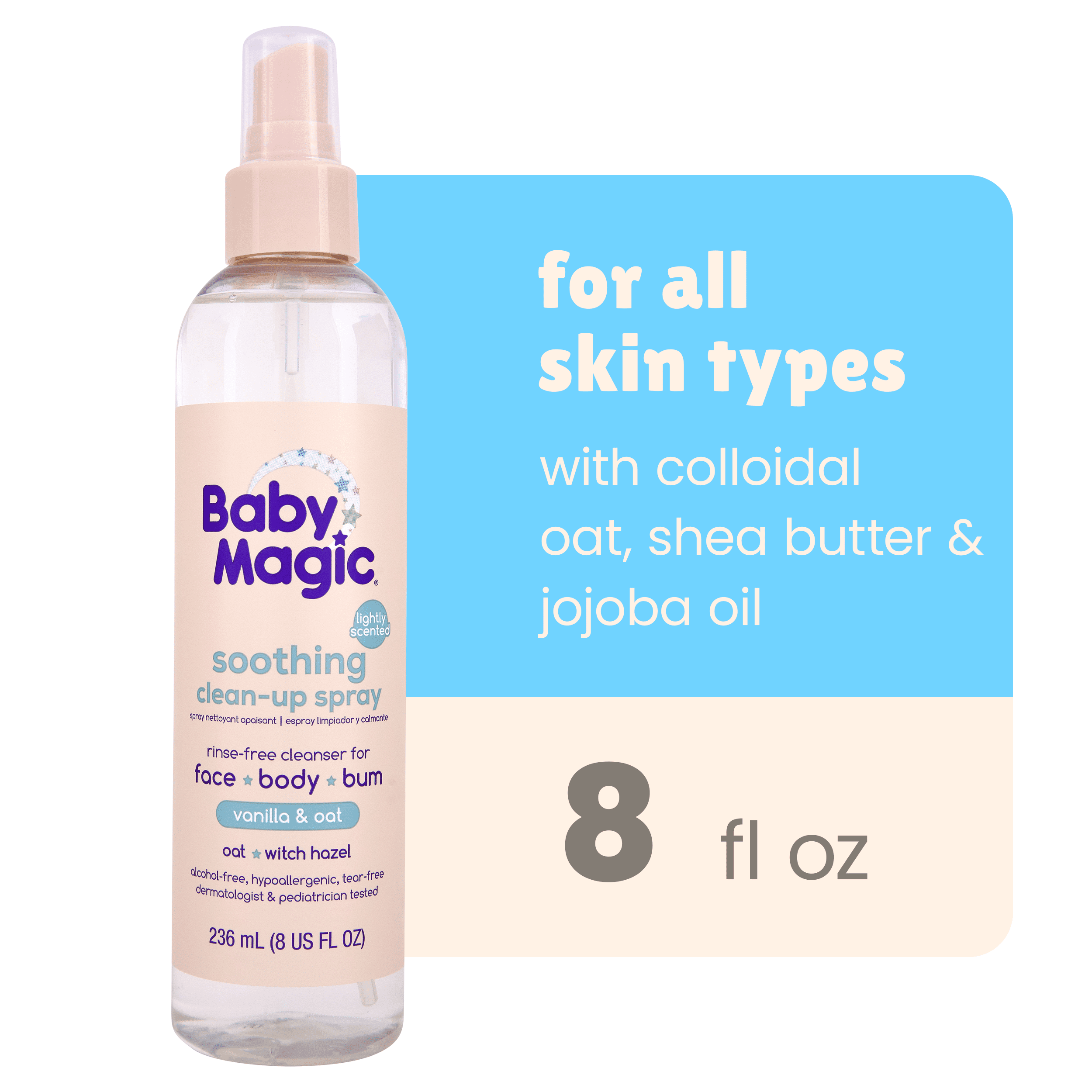 Baby Magic Soothing Clean-Up Spray, Vanilla & Oat, Hypoallergenic, 8 oz