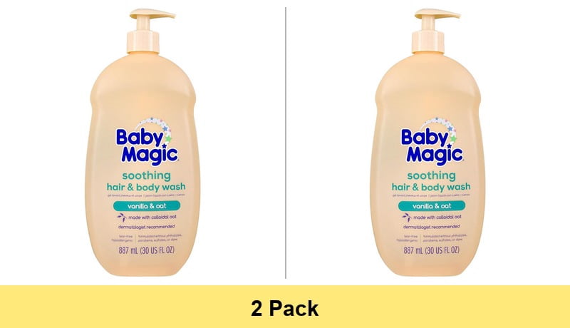 Baby Magic Soothing Hair & Body Wash for Children, Vanilla & Oat, 30 fl ...