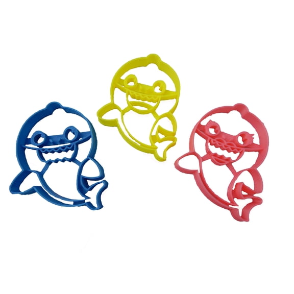 Baby, Mama and Daddy Shark Cookie Cutters (3 Pack)