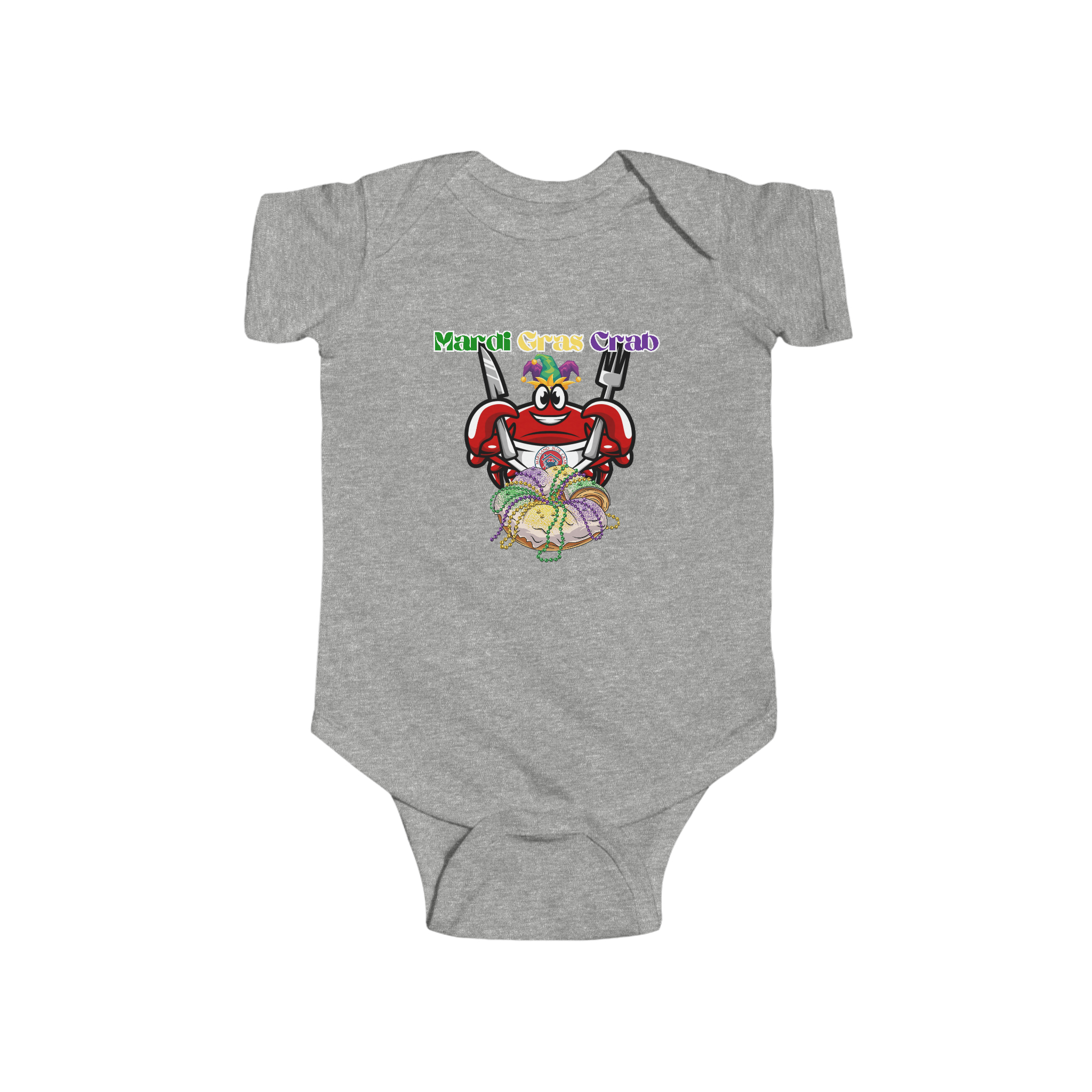 Baby Mardi Gras Crab Onesie