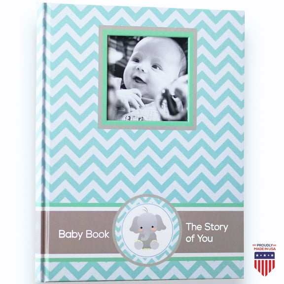 Baby Memory Book - Newborn Journal Baby First Year Book Album - Baby Shower Book Gift Keepsake Milestone