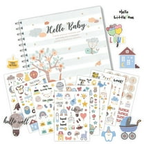 Baby Memory Book with Sticker for Baby Boy or Girl First Year Baby Journal Book Scrapbook Book from Pregnancy to Age 1