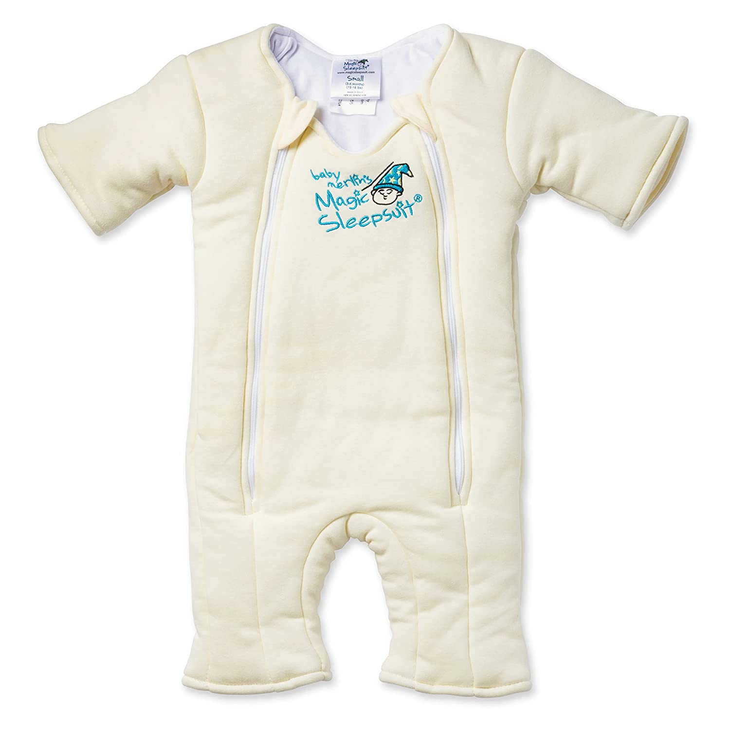 Baby Merlin's Magic Sleepsuit - 100% Cotton Baby Transition Swaddle - Baby Sleep Suit - Cream - 3-6 Months 3-6 Months Cream - image 1 of 7