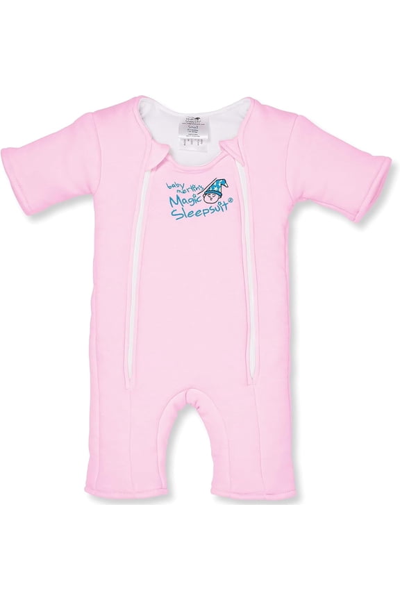 HALO Magic Sleepsuit - Microfleece Baby Transition Swaddle - Baby Sleep Suit - Pink - 3-6 Months