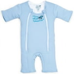 Baby Merlin's Magic Sleepsuit - Cotton Baby Swaddle Transition Product - Soft and Breathable Design, Double Zipper for Easy Diaper Changes, Promotes Safe Sleep - Blue - Large 18-21lbs
