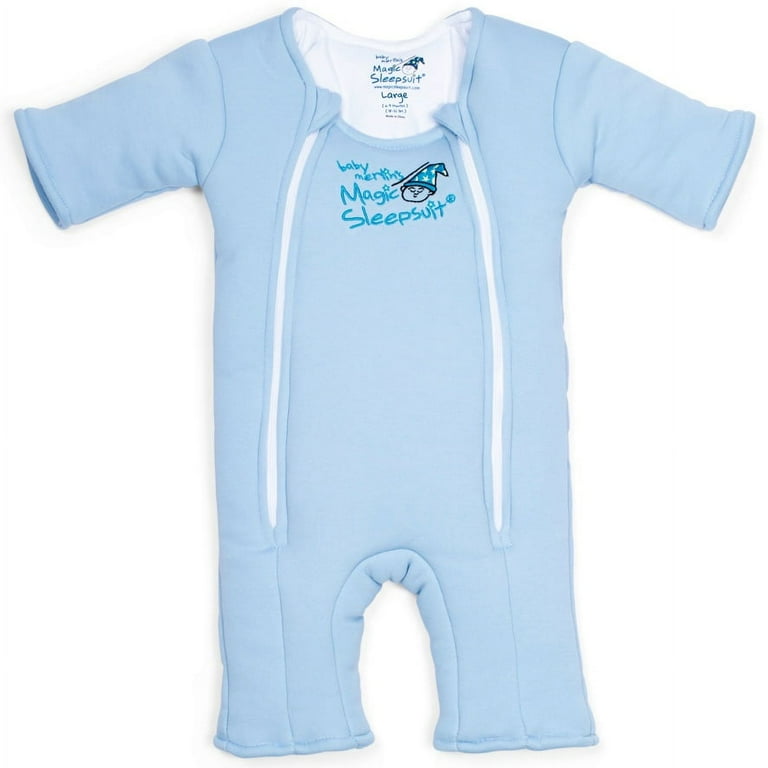 Baby Merlin s Magic Sleepsuit Swaddle Transition Product Cotton Blue 6 9 Months Unisex