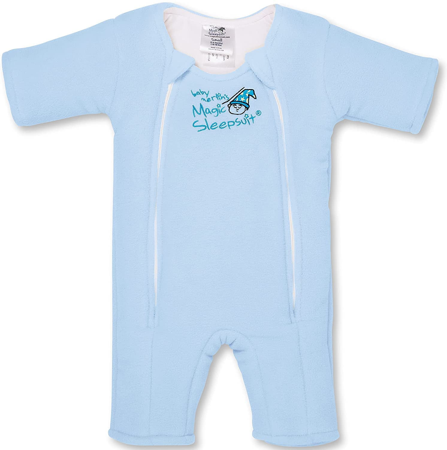 Baby Merlin s Magic Sleepsuit Swaddle Transition Product Microfleece Blue 3 6 Months Walmart