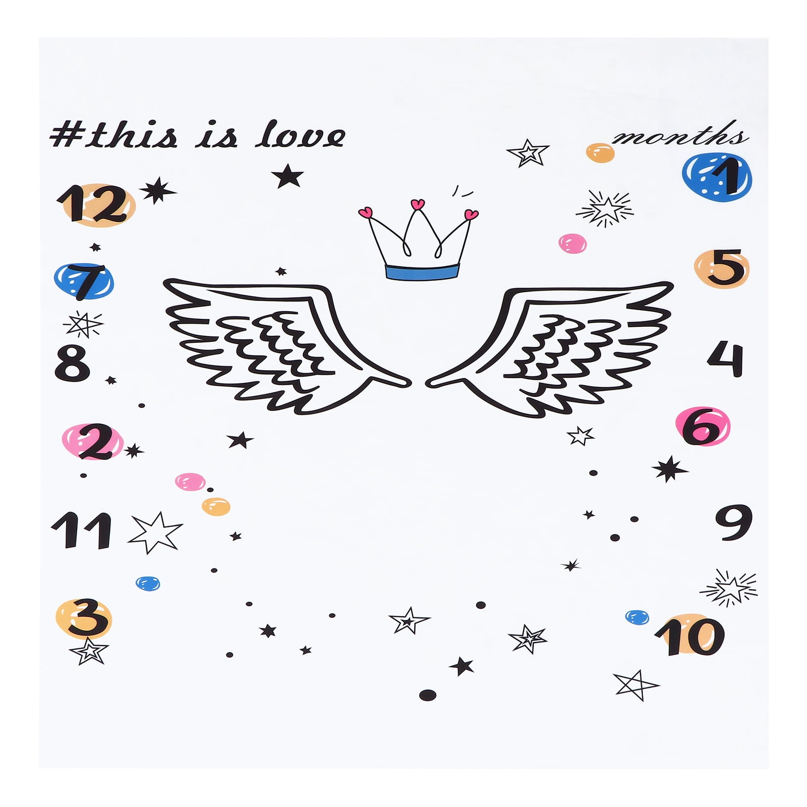 Baby Milestone Photo Blanket Newborn Monthly Milestone Blanket Photo