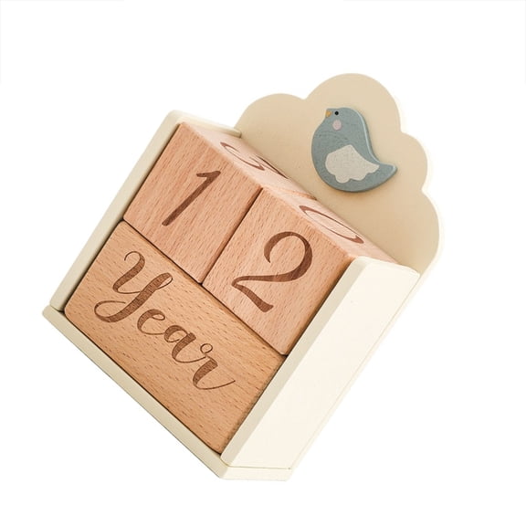 Baby Milestones Blocks Growth Commemorative Photo Wooden Board Creative Gift
