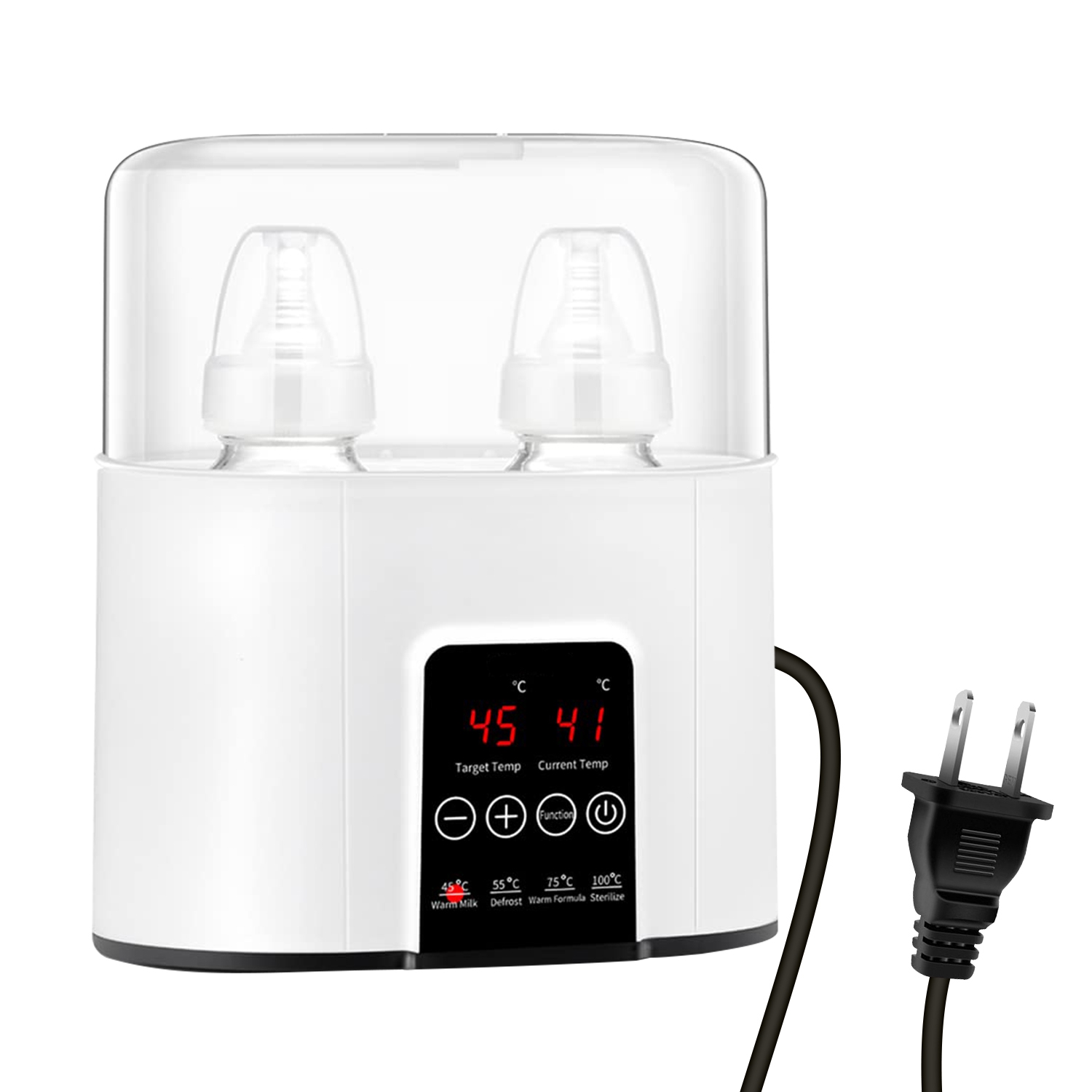 Baby Milk Bottle Warmer with 4 Heating Modes, 24H Thermostat Sterilize