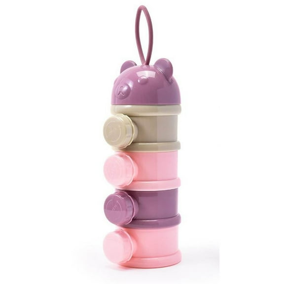 Baby Milk Powder Dispenser Portable Formula Container 3 4 Layer Large Capacity Snack Storage Travel Sealed Leakproof Easy Pour Colorful for Feeding Rice Cereal Food Prep