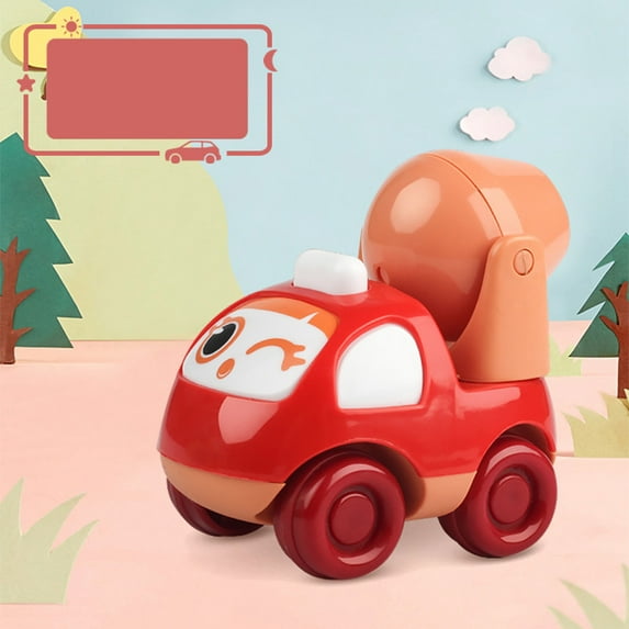 Baby Mini Car Toys for 1 Year Old Boy Gifts, Pull-Back Trucks for Toddlers Age 1-3, Infant Push and Go Friction Powered Vehicles, Early Educational Birthday Gift for 1 2 3 Year Olds Boy Girl