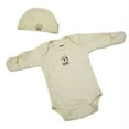 thumbnail image 1 of Baby Mink 100% Organic Cotton 2 Piece Newborn Set - Long Sleeve Bodysuit & Cap, 1 of 2