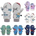 thumbnail image 1 of GPOECD Baby Mittens Cartoon Skiing Snow Gloves Waterproof Thermal Insulated Kids Gloves for Unisex Child Winter Snow Activities, 1 of 3