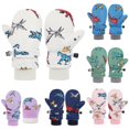thumbnail image 1 of GPOECD Baby Mittens Cartoon Skiing Snow Gloves Waterproof Thermal Insulated Kids Gloves for Unisex Child Winter Snow Activities, 1 of 3