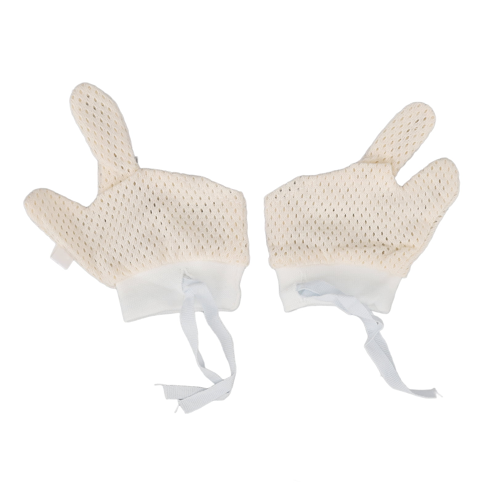Baby Mittens Mesh Hand Gloves with Drawstring Scratch Free Unisex for