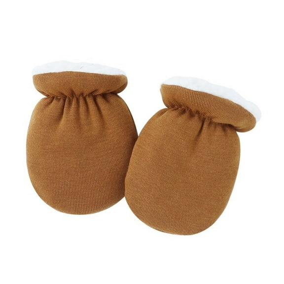 Baby Mittens, Soft & Comfortable Lamb Wool Gloves Solid Color Mitts for 0 to 12 Months Infants