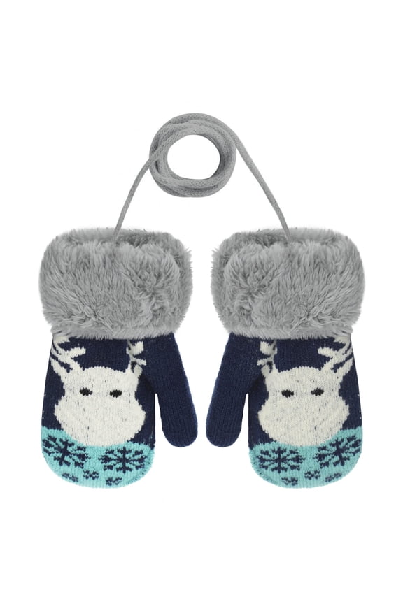 Baby Mittens Warm Mitts Infant Full Finger Gloves Magic Snow Mittens on String Lightweight,soft and comfortable