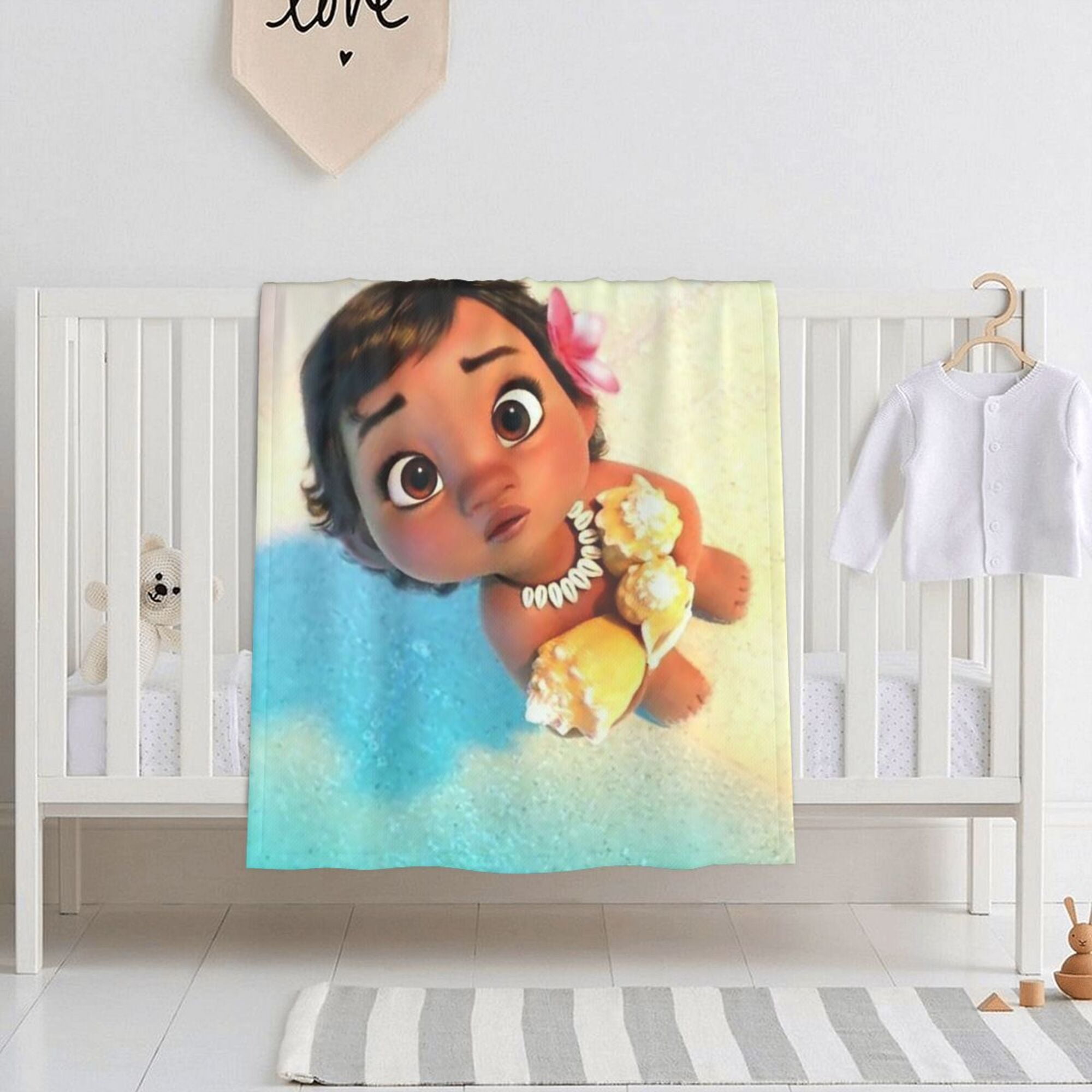 Baby Moana Soft Bedding Fleece Baby Blanket Fuzzy Blanket Microfiber
