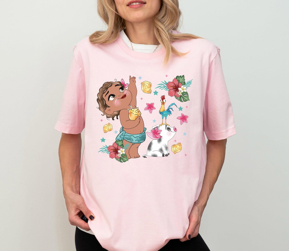 Baby Moana TShirt, Disney Pua & Hei Hei Shirt, Disney Girls Trip , t