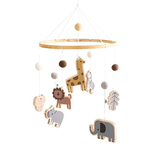 Mobiel voor wieg, baby mobiel voor wieg, Feelt Flower Baby Mobile voor Bassinet, Boho Nursery Decor Wind Chime speelgoed voor kinderkamer Slaapkamer Pladen bed overheaddecoratie