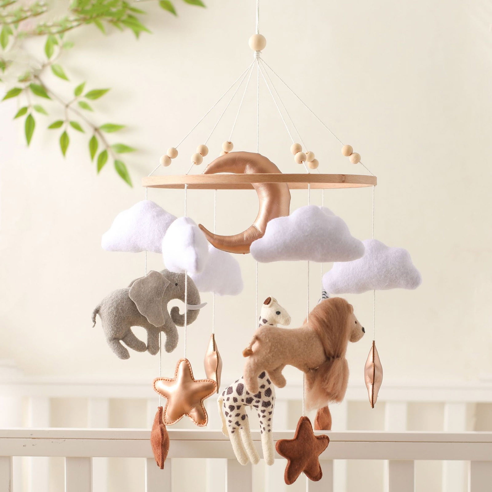 Baby Mobile for Crib, Baby Crib Mobile for Boys Girls, Baby Mobile for Bassinet, Boho Nursery Mobile, Nursery Decor Theme for Bedroom Hanging