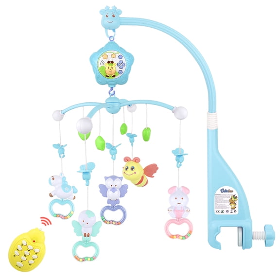 Baby Mobile for Crib with Musicial and Lights (Blue-bee)