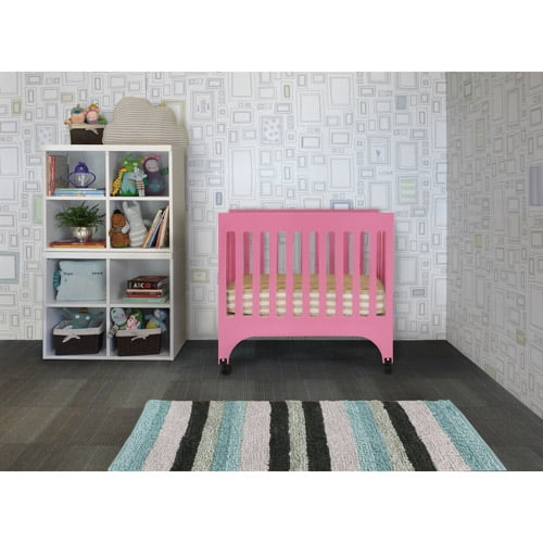 Baby Mod Rainbow Mini Crib, Pink