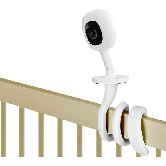 Baby Monitor Mount Compatible with Nanit Pro Smart Baby Monitor & Flex Stand, Versatile Twist Mount without Tools or Wall Damage,Travel Baby Monitor Accessory -White