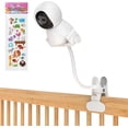 thumbnail image 1 of Baby Monitor Mount - Universal Adjustable Monitor Flex Stand for Hello Baby, Nanit Pro, Infant Optics, VTech & Most Baby Monitors - Detachable Arm Camera Clip Mount with Cute Stickers for Crib, 1 of 14