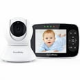thumbnail image 1 of Baby Monitor with Remote Pan-Tilt-Zoom Camera|Keep Babies Safe with 3.5” Large Screen, Night Vision, Talk Back, Room Temperature, Lullabies, 960ft Range, 1 of 9