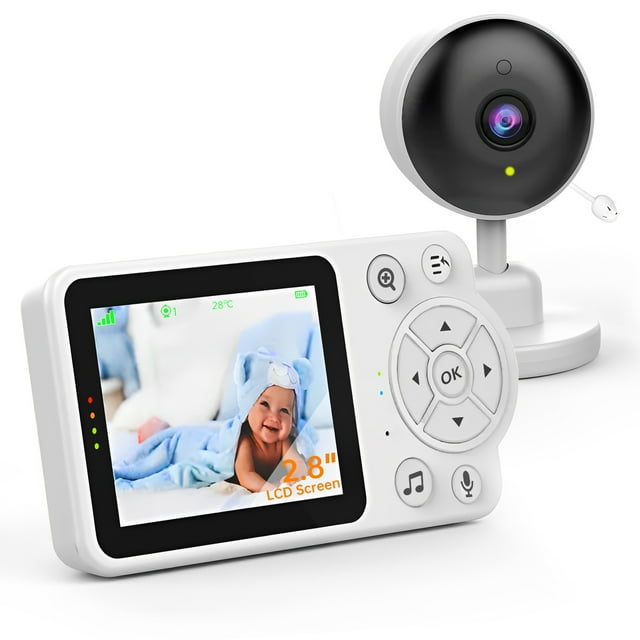 Baby Monitor with Camera and Audio, Night Vision, 2Way Talk, 114.8ft