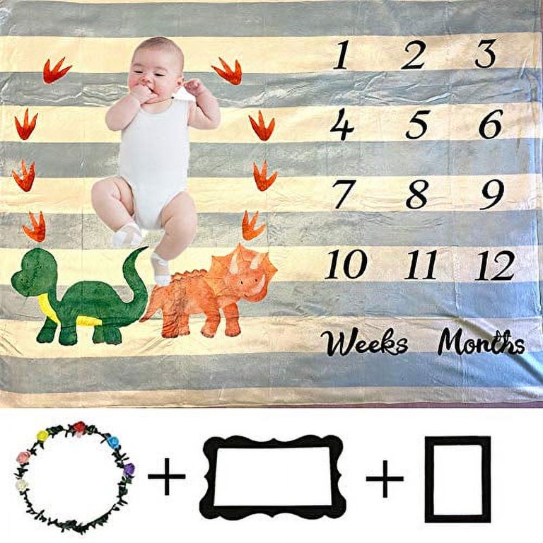 Dinosaur cheap milestone blanket