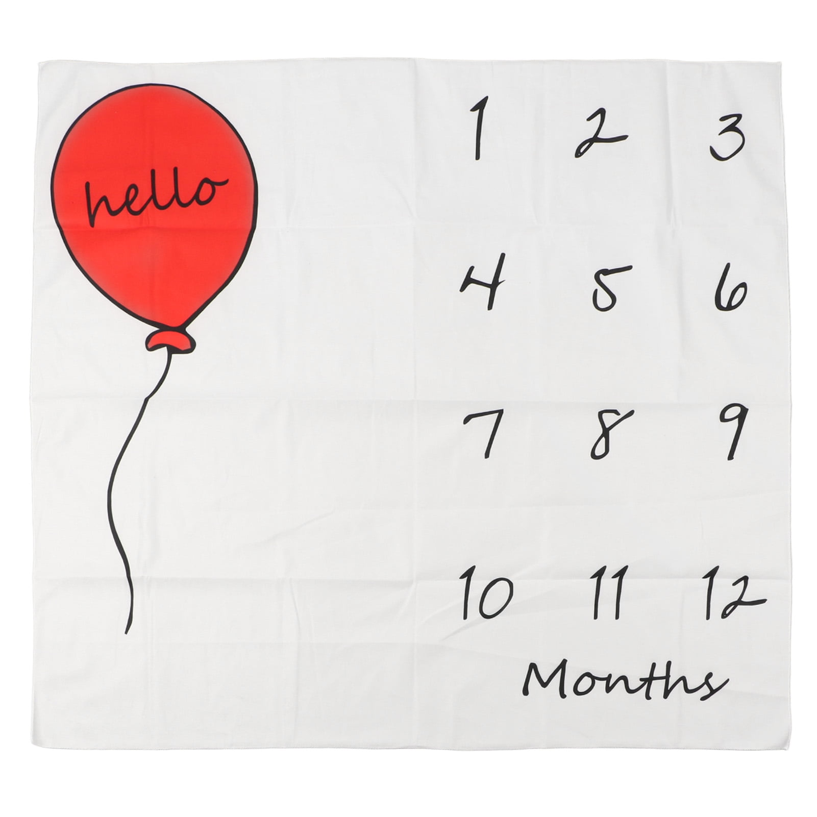 Baby Monthly Milestone Blanket Time Balloon Patterns Soft Photography Baby monthly milestone blanket time balloon patterns soft photography