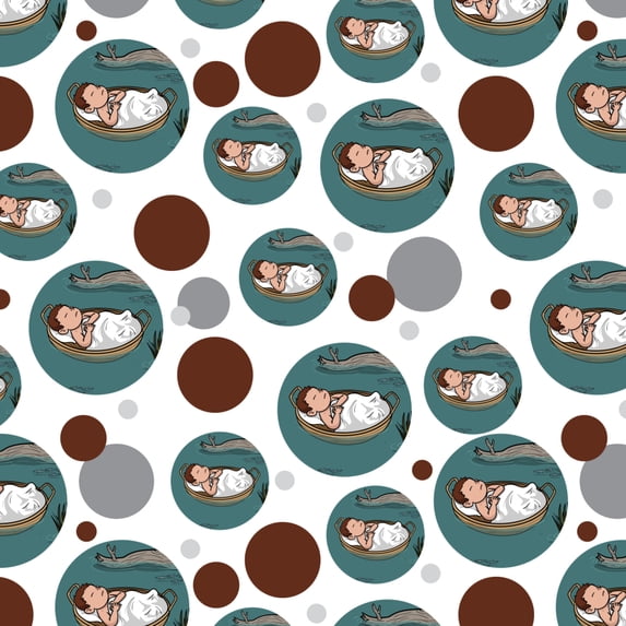 Baby Moses in a Basket Christian Premium Gift Wrap Wrapping Paper Roll