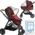 thumbnail image 1 of Baby Mosquito Net for Stroller - Spacious Design with Double Zipper - Elastic for Snug Fit Netting, fits Bassinet, Carrier, Jogger & Car Seat - Easy Installation Infant Bug Barrier, 1 of 6