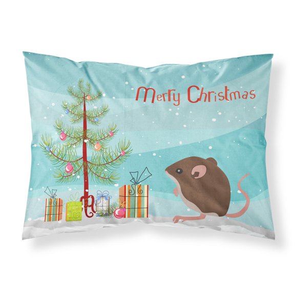 Baby Mouse Merry Christmas Fabric Standard Pillowcase