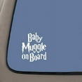 thumbnail image 1 of Baby Muggle On Board Decal | 5.5-Inches Wide | White Vinyl Decal | Car Truck Van SUV Laptop Macbook Wall Decals, 1 of 1