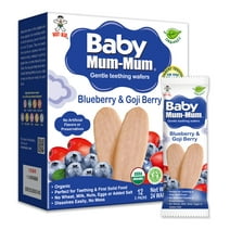 Baby Mum-Mum Organic Blueberry, Goji Gentle Teething Wafers Baby Snack, 1.76 Oz Box (6 Pack)
