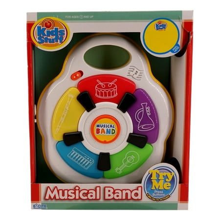 Baby Music Activity Center, Musical Band With 5 Different Instruments Songs and Flashing Lights Educational Toddler Kids Toy